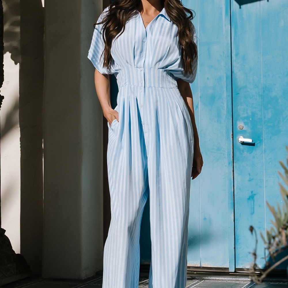 Baltic Born Sariah Jumpsuit | Blue Stripe Size XLXL